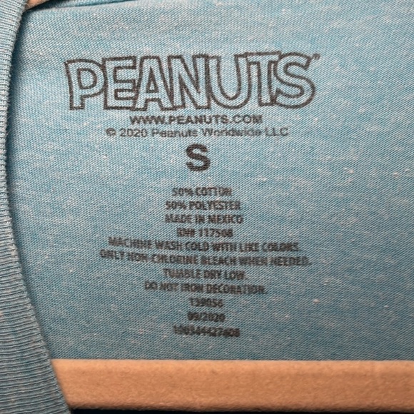 Peanuts Nope, not Today  light blue cotton T-shirt, size small - Picture 5 of 6